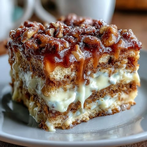 Carrot and Walnut Spring Layer Cake with cream cheese frosting and crunchy walnuts