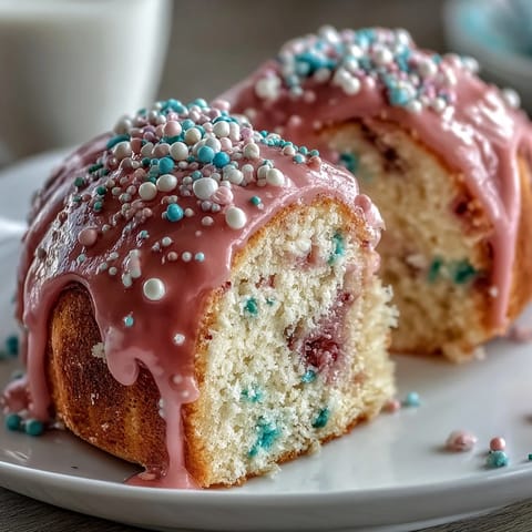 Spring Funfetti Cake with Pastel Buttercream: Vibrant vanilla cake dotted with rainbow sprinkles, frosted in swirls of pink, blue, yellow, and purple buttercream.