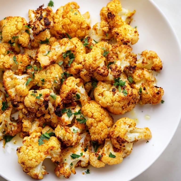Enjoy the savory aroma of roasted cauliflower, a simple and satisfying side dish for any meal.
