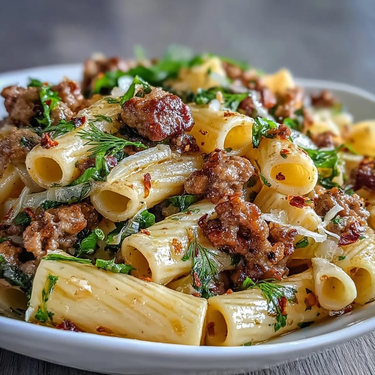 Savory Winter Pasta with Sausage and Fennel, perfectly coating al dente noodles.