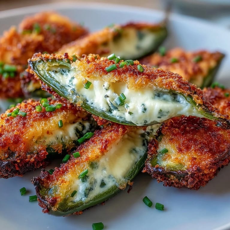 Spicy Air Fryer Jalapeño Poppers with creamy filling, perfect game day appetizer with ranch dip.