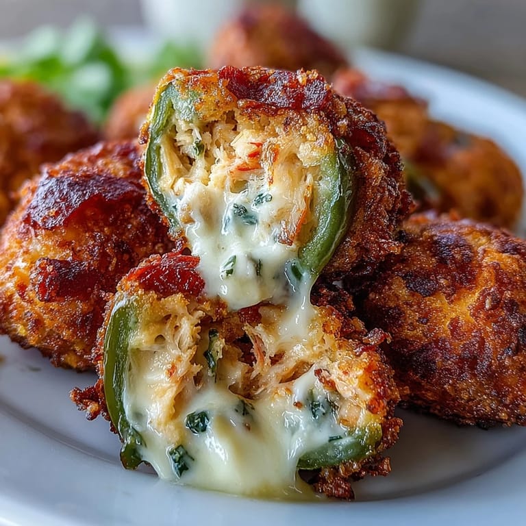 Golden Cajun Crab Poppers on a rustic wooden board with fresh parsley garnish, ready to serve.