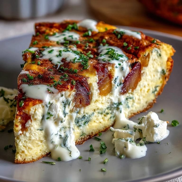 Fluffy egg frittata loaded with vibrant asparagus, tangy goat cheese, and chives for a perfect spring brunch.  