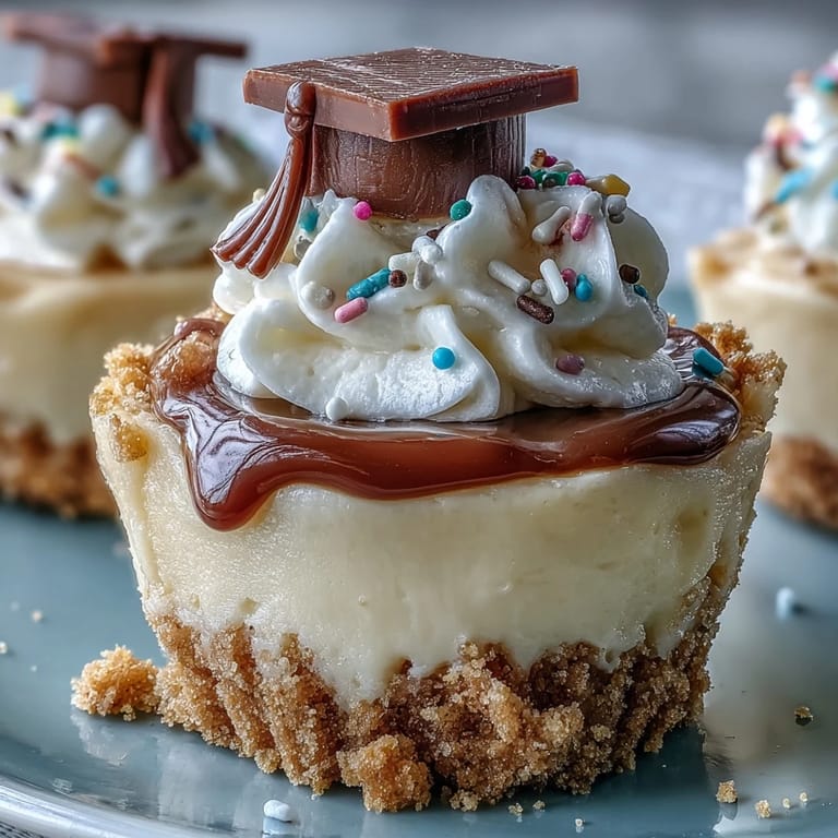 Deliciously sweet bites of Easy Graduation Cheesecake, ideal for any celebratory gathering.