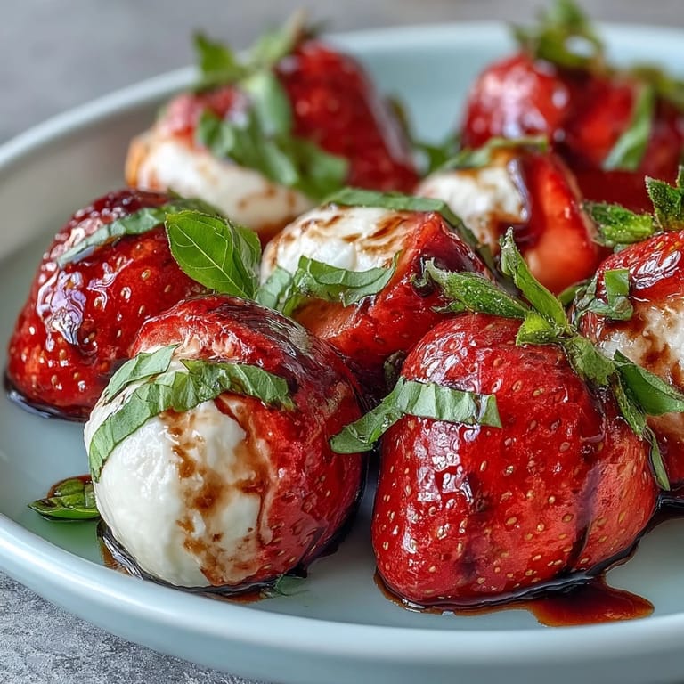 Enjoy this easy Fresh Strawberry Caprese Salad with Mozzarella, perfect for summer.